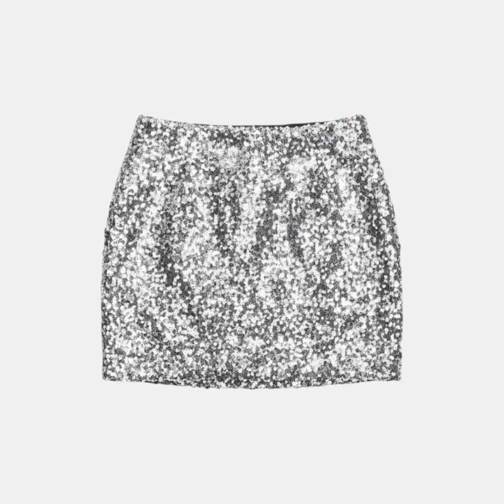 DKNY Jeans Women's Sparkly Sequin Mini Skirt